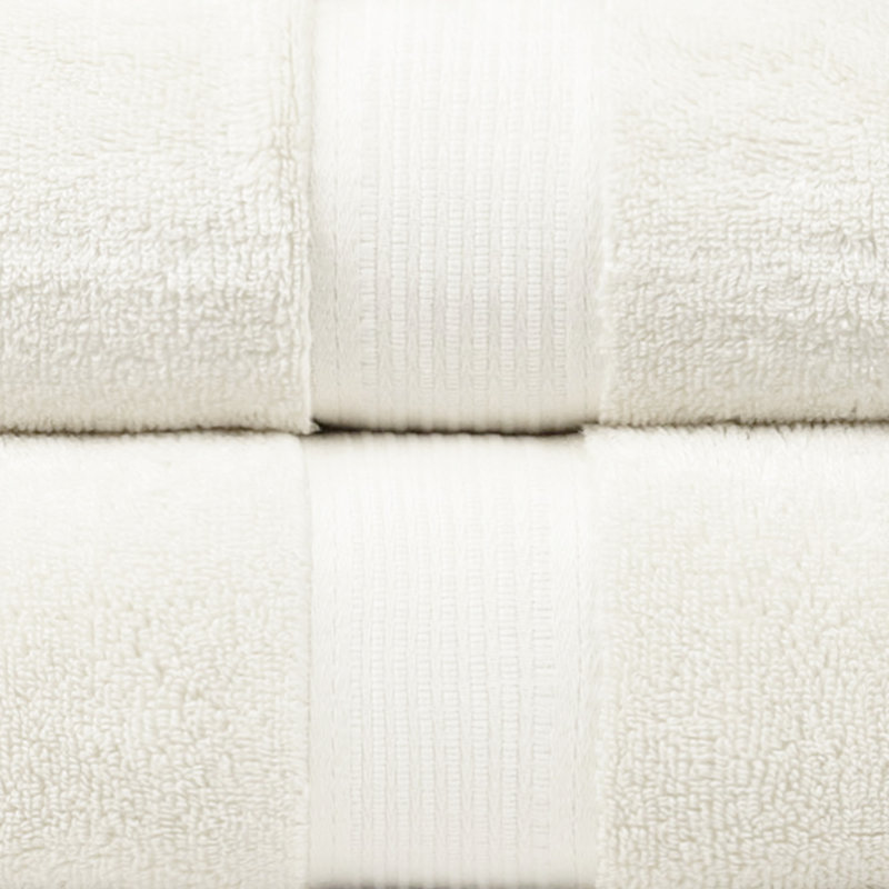 Ensemble de salle de bain en coton modal 6 pièces blanc frais