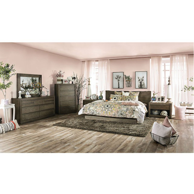 Ximena Wood Flat Wall Mirror