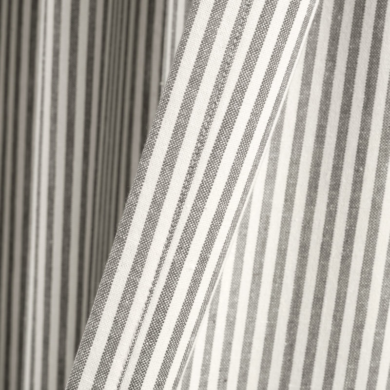Bruno Cotton Blend Semi Sheer Curtain Pair, Gray, 40" W x 84" L