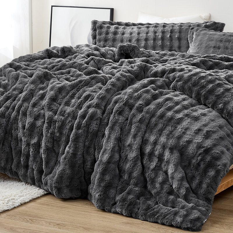 Ensemble d'édredon surdimensionné Coma - Snowball, Édredon pour grand lit + 2 taies décoratives pou