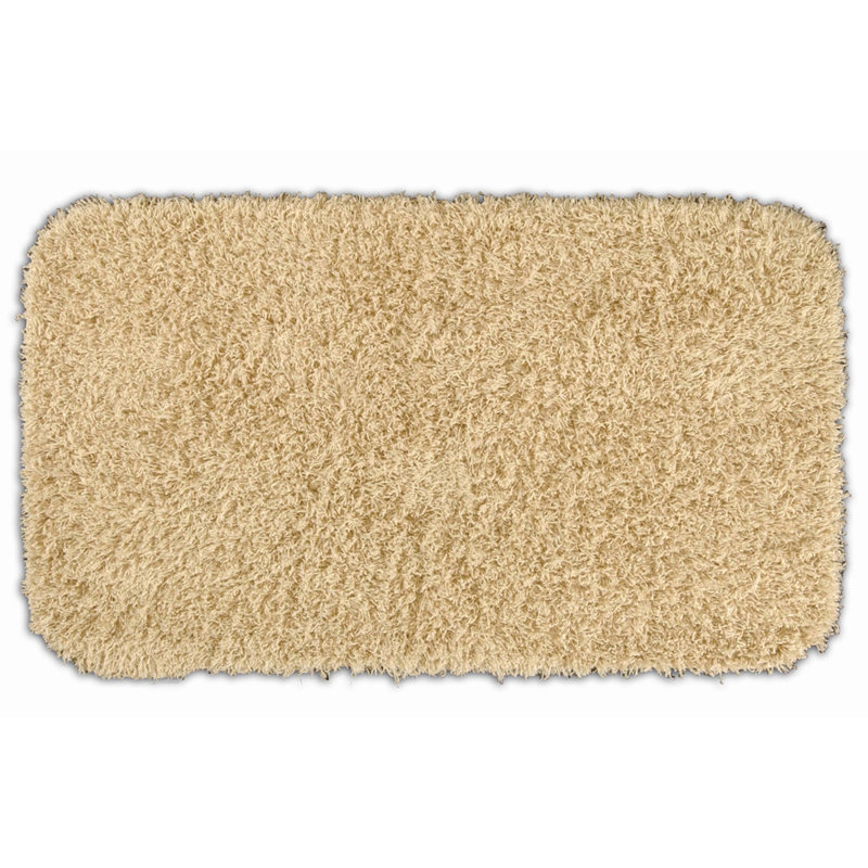 Frechette Nylon Bath Rug with Non-Slip Backing, Linen, 30"" x 50"