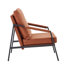 Chaise d'appoint moderne en similicuir avec structure en métal robuste et conception ergonomique-132896368