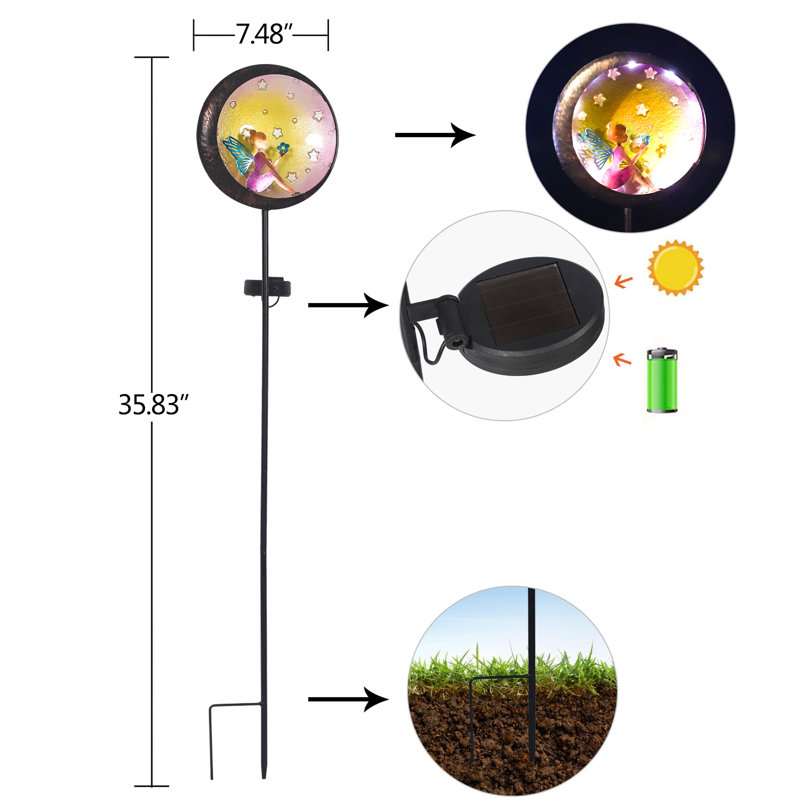 Matte Black Solar Powered Integrated LED Pathway Light
