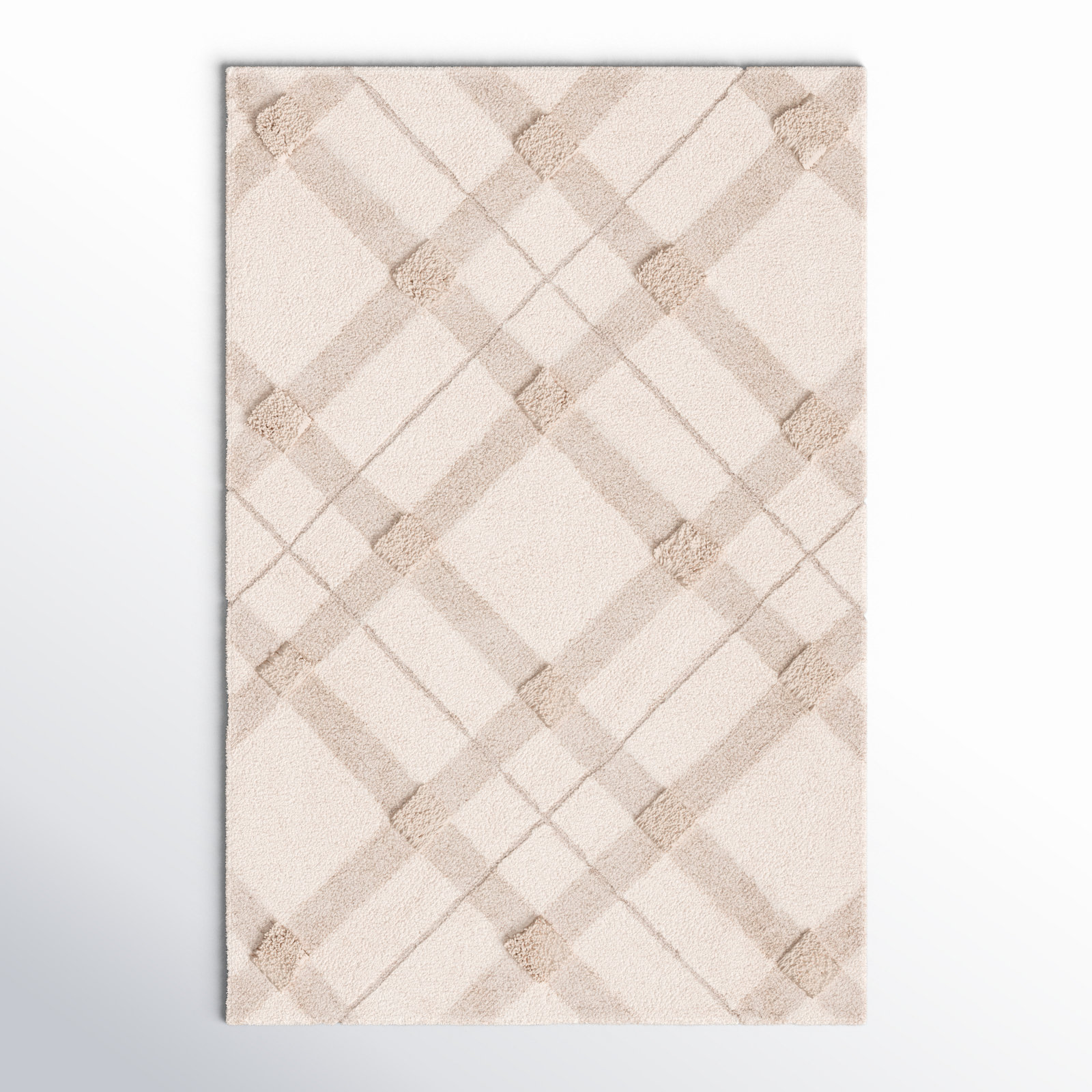Auguste Handmade Recycled Cotton Ivory / Beige Rug, Rectangle 3' x 5'
