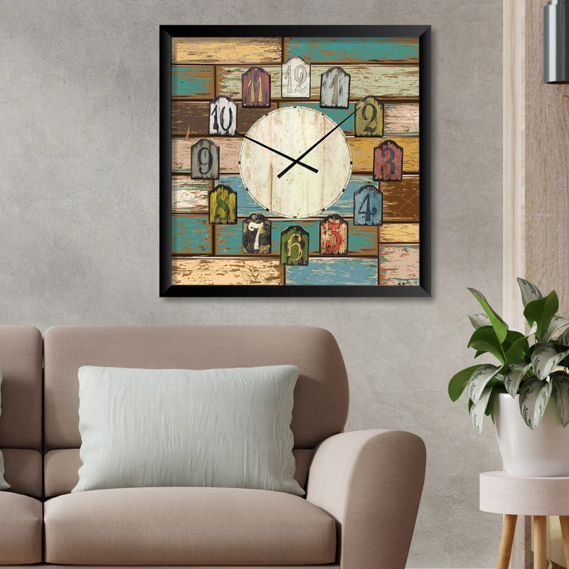 Horloge décorative en panneau de fibres à densité moyenne