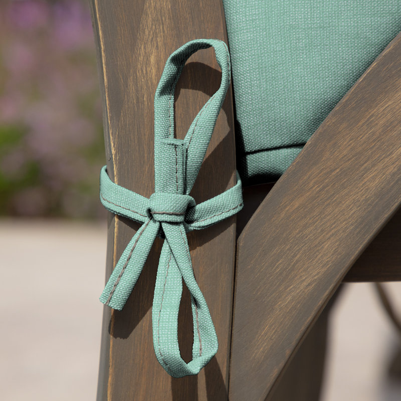 Coussin de chaise d'extérieur 4 po ARDEN, Turquoise couleur unie