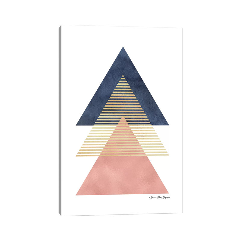 " Triangles II " by Seven Trees Design Painting Print, 40" H x 26" W x 1.5" D