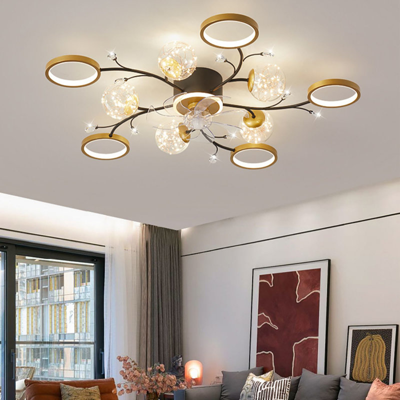 Jacionna 41.3'' Ceiling Fan with 10 LED Lights