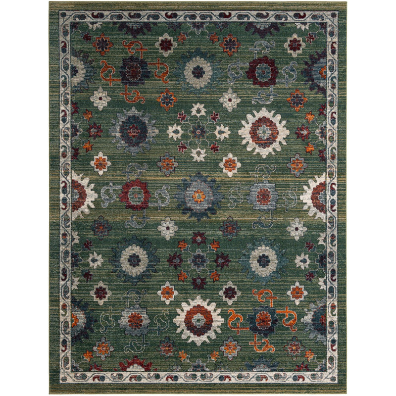  Isabella Rug, Green, Rectangle 9' x 12'