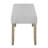 1Pc Contemporary Upholstered Dining Bench Beige Gray Finish Dining Room