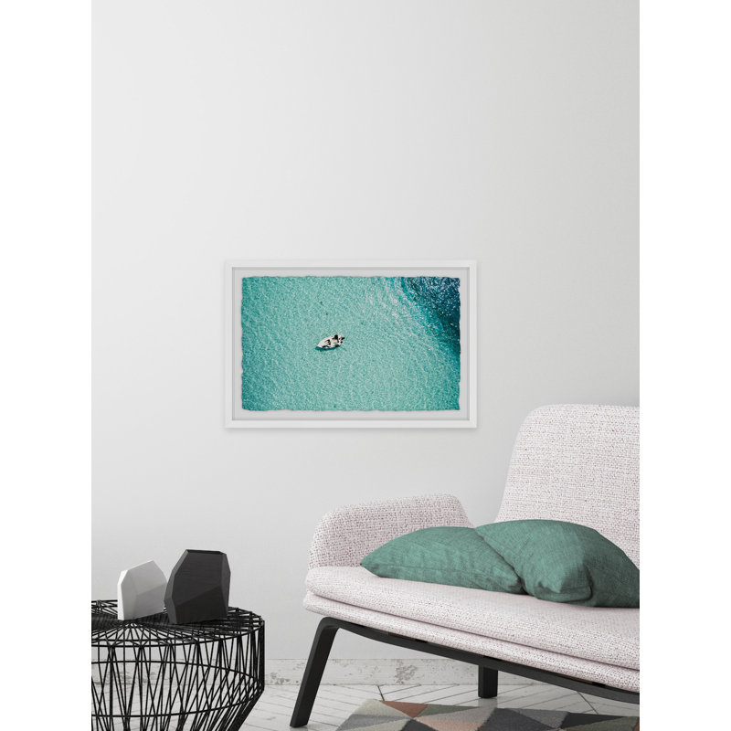 Clear Blue Lake by Hassan Ishan - Single Picture Frame Print, 41cm H x 61cm W x 4cm D