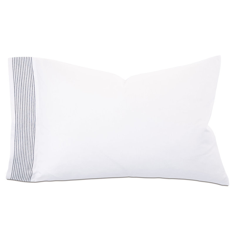 Marsden Fine Linen Egyptian Cotton Percale Striped, Navy, Standard