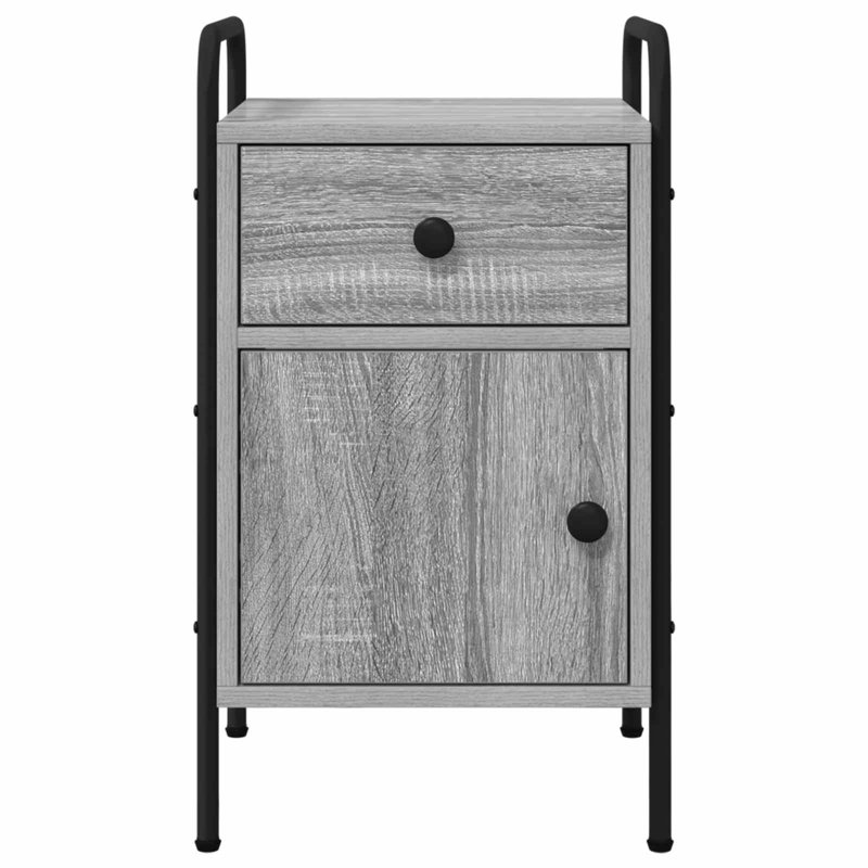 35 cm W Bedside Table, Grey Sonoma