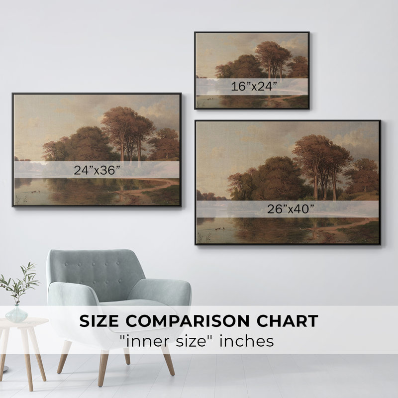 «Vintage Landscape - CECIX» sur toile, Noir, H 27 po x l 41 po