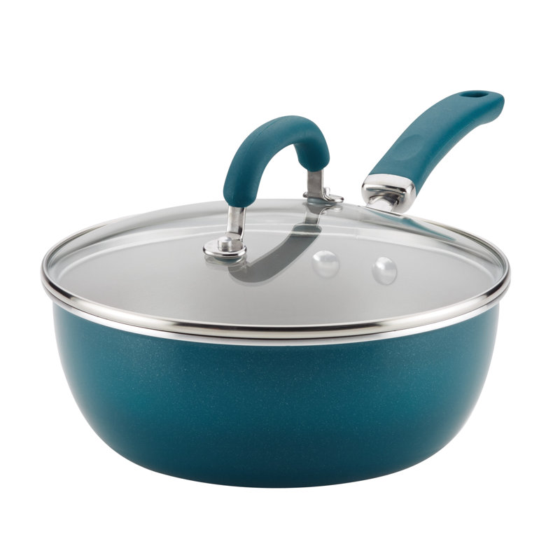 Rachael Ray Create Delicious Nonstick Induction Everything Chef's Pan, 3 Quart, Teal 
