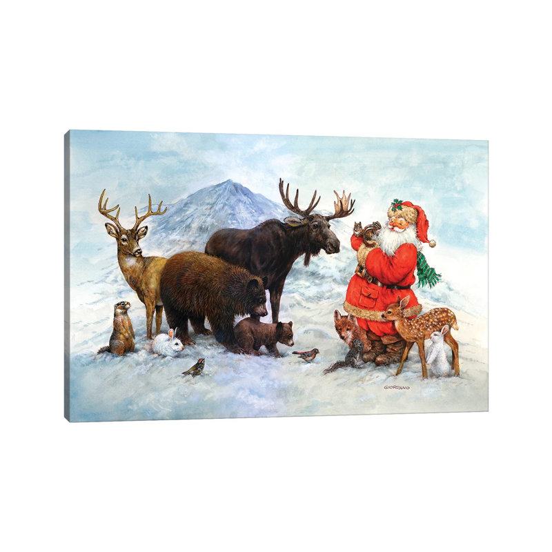 Jolly St. Nick by Giordano Studios - Wrapped Canvas Painting, 101.6 cm H x 66.04 cm W x 1.91 cm D