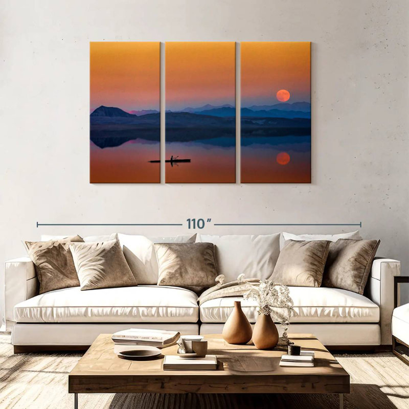 Gillard Sunset Rowboat, 48" H x 74" W
