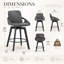 Tabouret de bar à hauteur de comptoir ou de bar pivotant avec accoudoirs et repose-pieds Allyssa-797629035-797663530-797663528