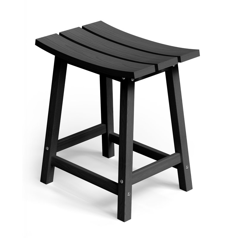 Tabouret de comptoir de cuisine Backless, 24", Noir