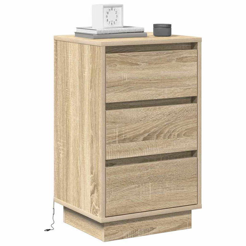 Bedside Cabinet 39 X 34.5 X 65 Cm Engineered Wood, Sonoma Oak