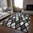 Premium Machine Washable Prisco Black Rug-1233801475