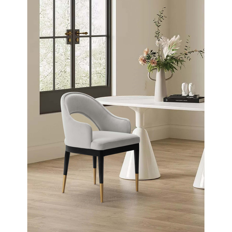 Fauteuil de salle à manger Carrington, Gris clair