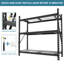 Étagère de garage Étagère de rangement robuste H 72 po x l 77 po Étagères de rangement robustes 6000LBS Étagère réglable en métal à 3 niveaux pour étagères de rangement