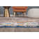 Beverly Oriental Orange/Blue/Cream Area Rug