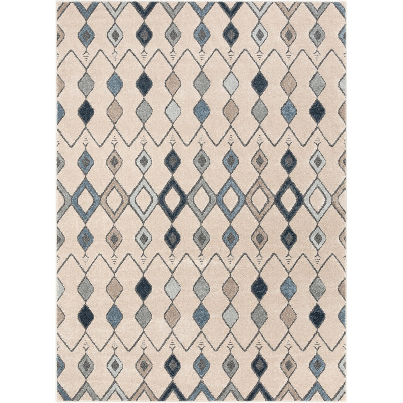 Malaga Geometric Synthetic Area Rug, Rectangle 120 x 160cm