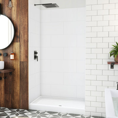 Cabine de douche et base rectangulaire Dreamstone l 48 x P 32 x H 84 incluse