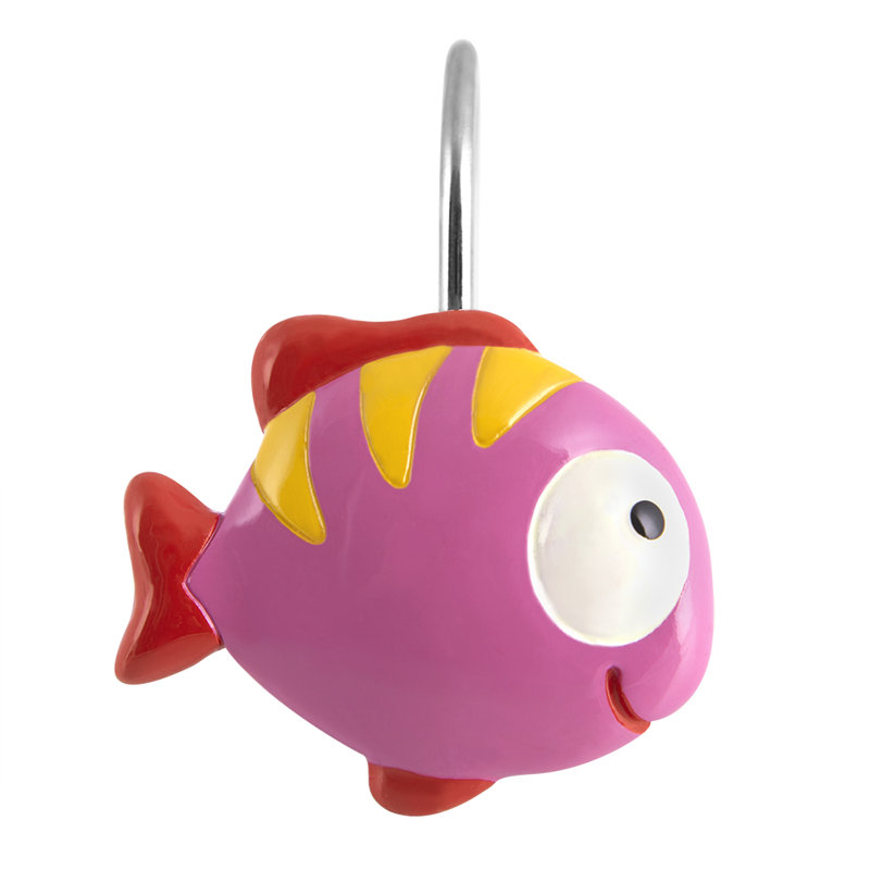 Multi Bright Resin Fish Tails Shower Hook Set