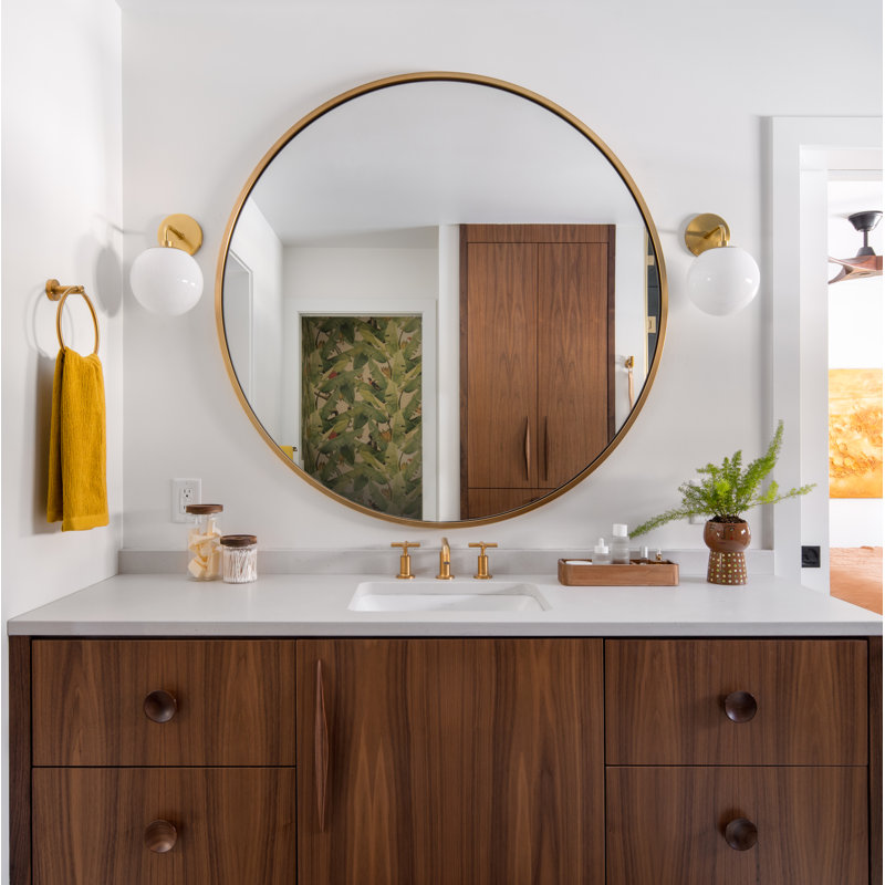 Luna Armed Sconce, Aged Brass
