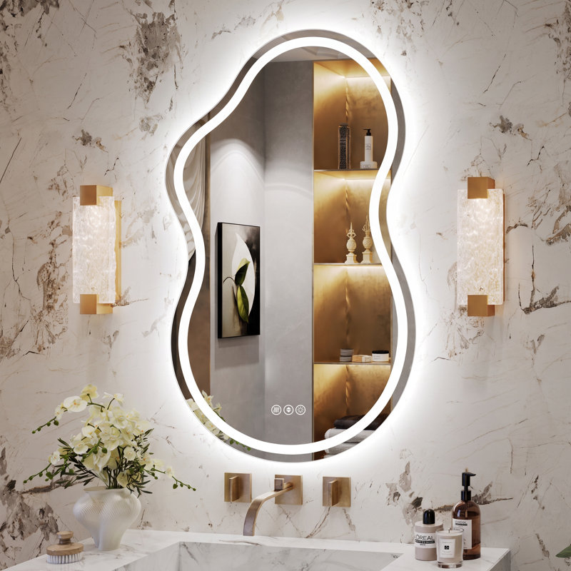 Miroir de salle de bain à DEL Lunara, 32 po x 20 po