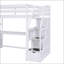 Lit mezzanine simple avec bureau et tablettes