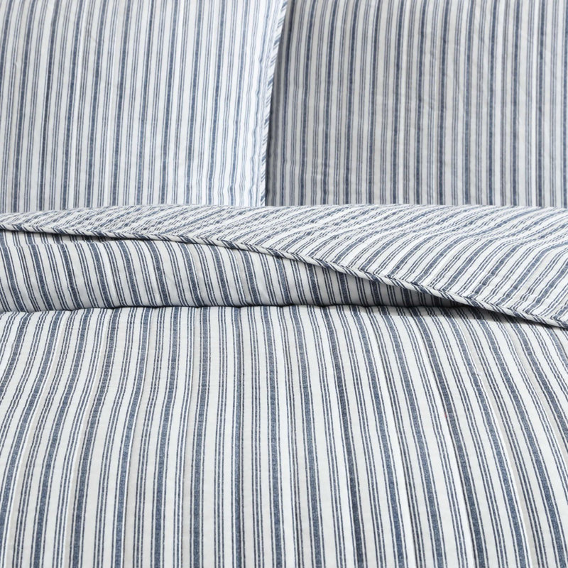 Nautica Coleridge Cotton Reversible Blue Quilt Set, Twin
