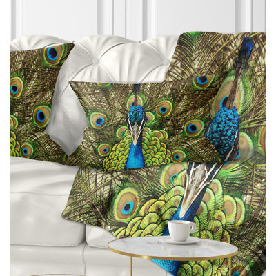 Grand Peacock - Coussin décoratif imprimé animal