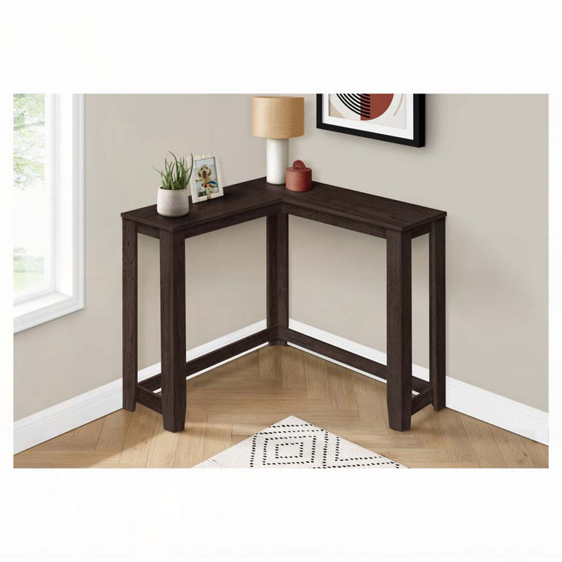 Table d'appoint, console, vestibule, étroit, d'angle, salon, chambre à coucher, stratifié brun, contemporain, moderne