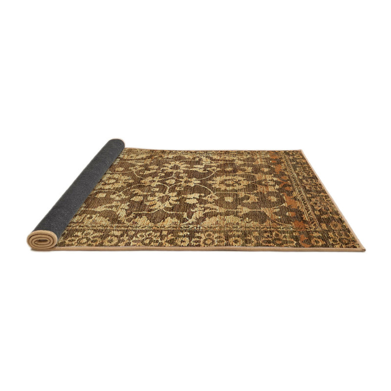 Tapis décoratif multicolore à motif abstrait, Rond 6 pi