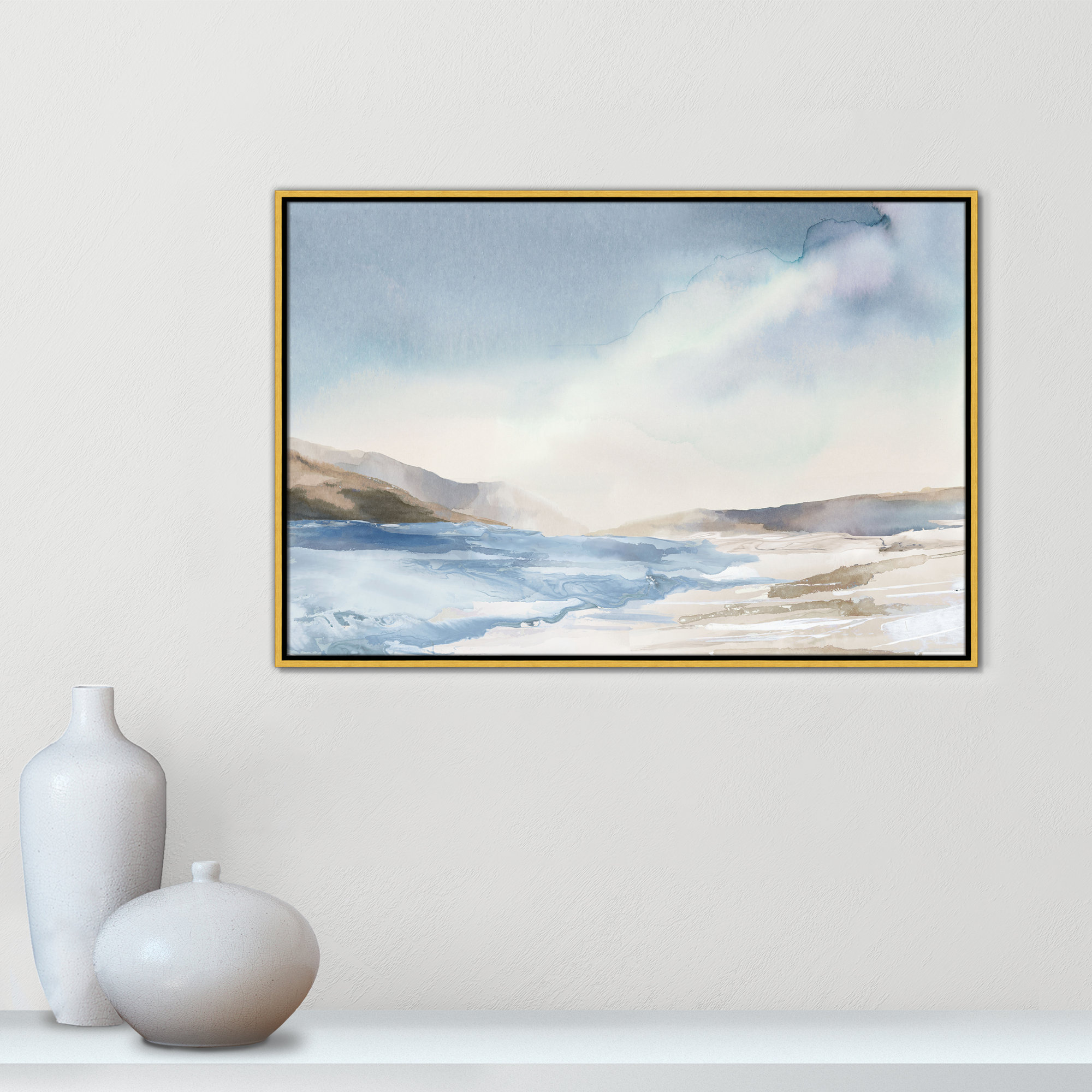 Mystic Shores Print by Mystic Shores, Gold, 25.5" H x 37.5" W