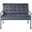 Coussin personnalisable en velours moderne gris confortable avec dossier et charme industriel rustique