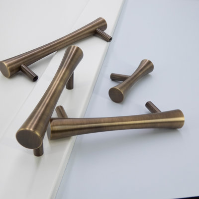 Hourglass-Shaped Mid-Century Cabinet and Drawer Pulls
