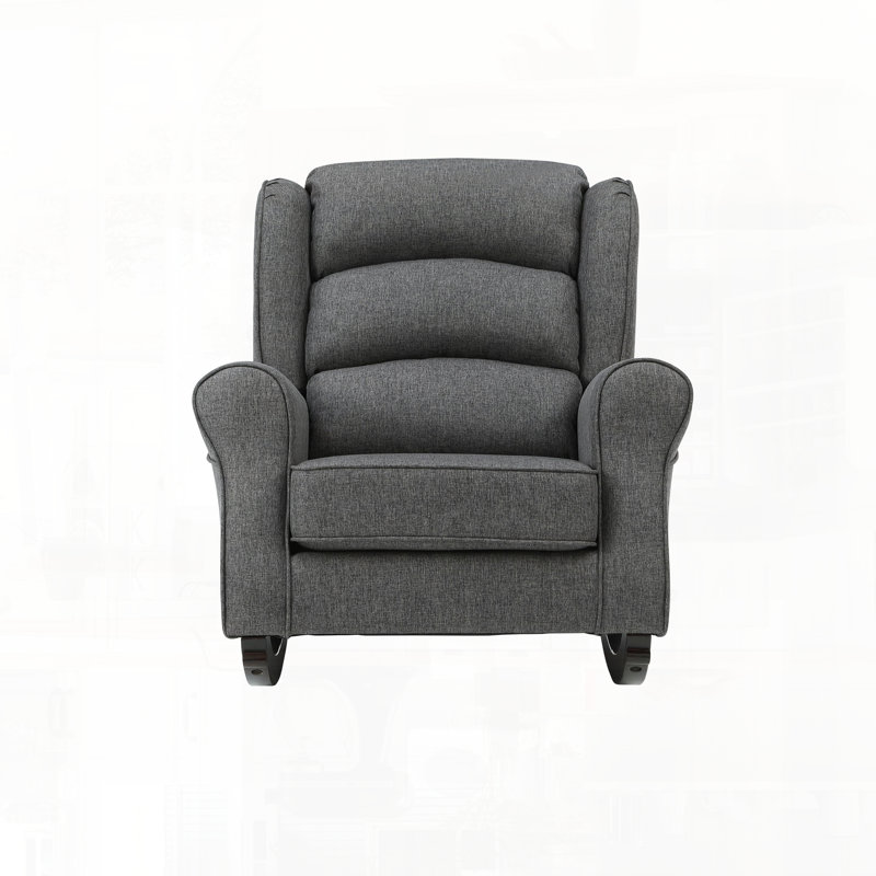 Chaise berçante rembourrée en tissu