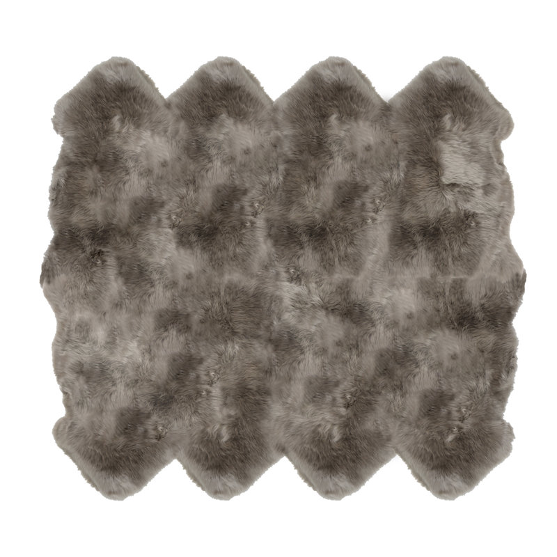 Chanden Hand Tufted Sheepskin Indoor Rug, Octagon 6' x 7'6"