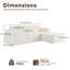 Canapé modulaire rembourré en L 106 po Sisle-319302841