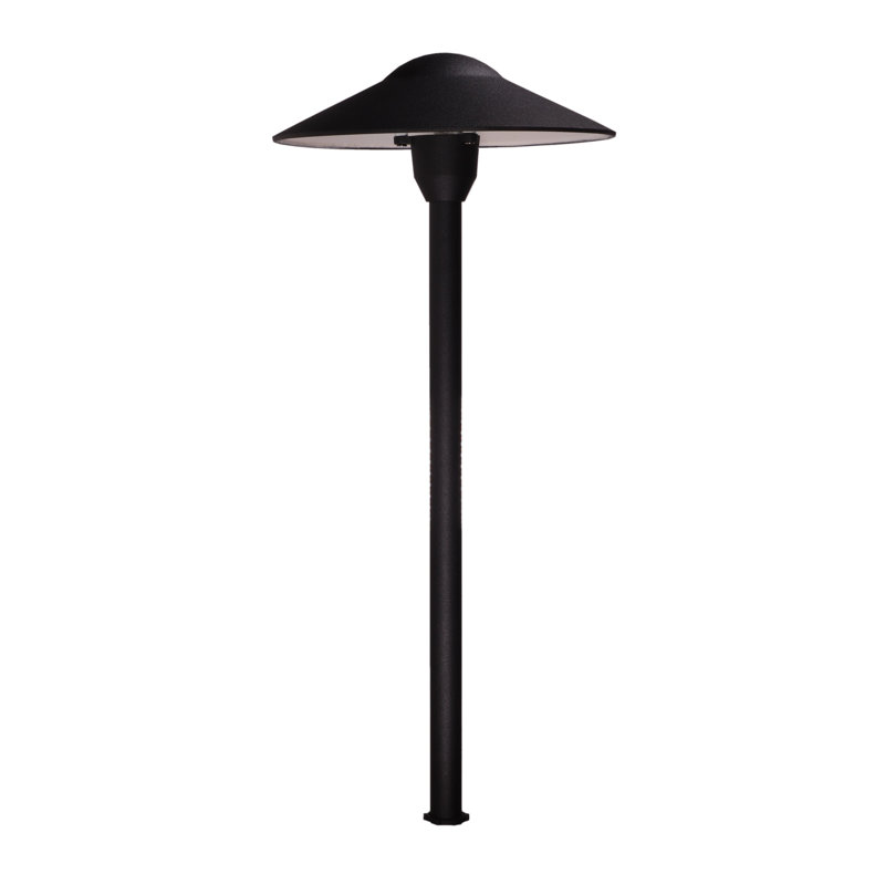 Black Cast Aluminum Low Voltage Mushroom Pathway Light