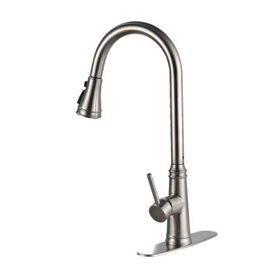 Pull Out Single Handle Kitchen Faucet with Accessories -  HHK HOME, HK9280-19BN