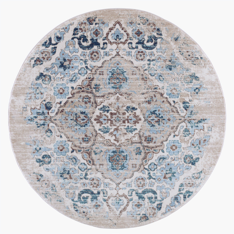 Mogos Oriental Indoor Rug, Round 6'