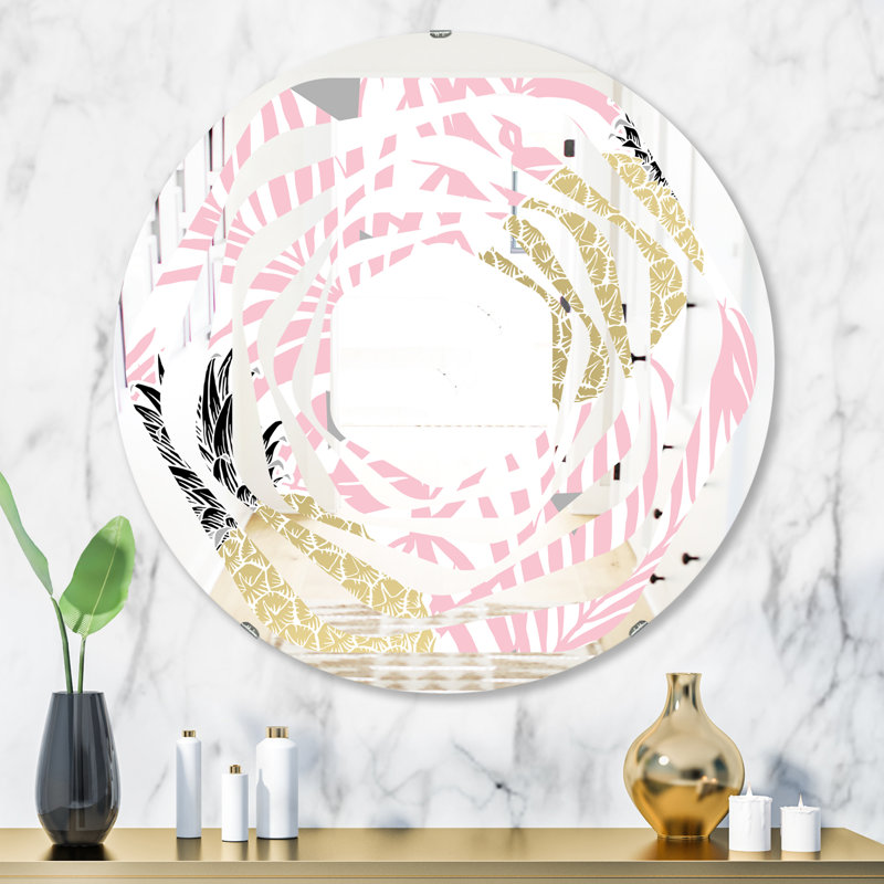 Miroir mural Whirl Pineapple Leaves, H 23,6 po x l 23,6 po