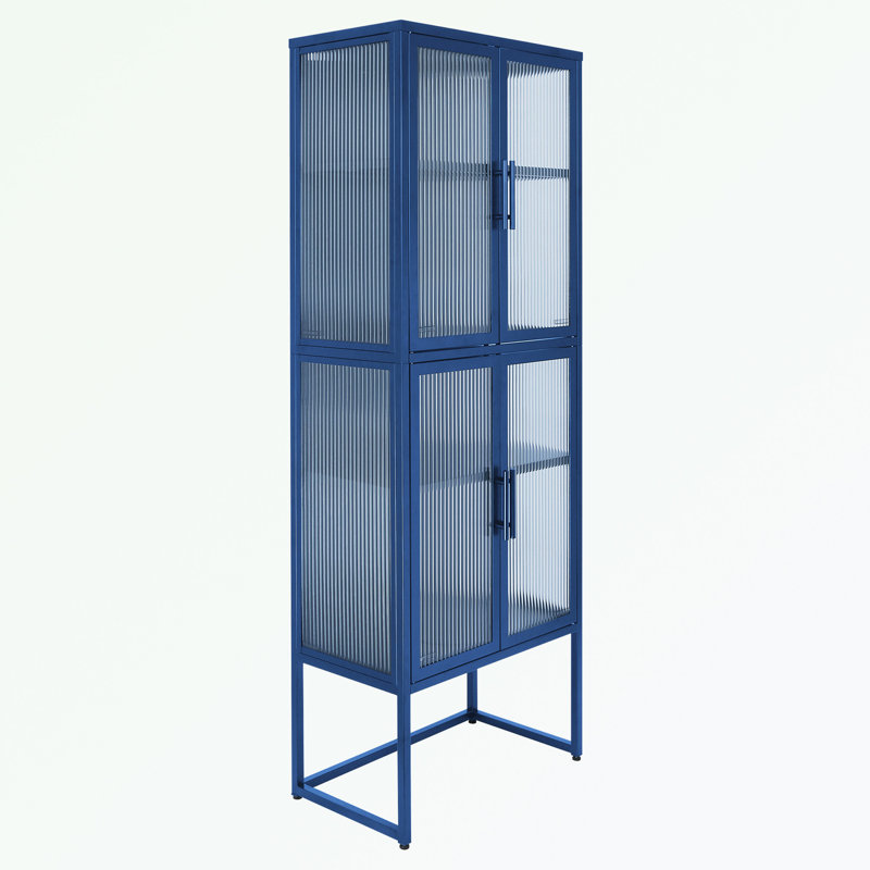Angelene Metal Accent Cabinet, Blue
