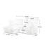 Canapé modulaire 2 places avec housse et repose-pieds convertible-1339023046
